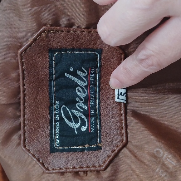 Vintage Greli leather jacket/ size Small - Picture 5 of 5
